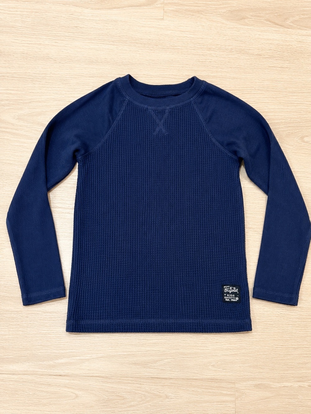 Joe’s Boys Navy Waffle Knit Shirt Long Sleeve Thermal Small